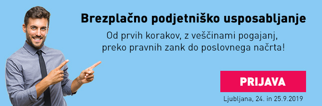 Brezplačno podjetniško usposabljanje