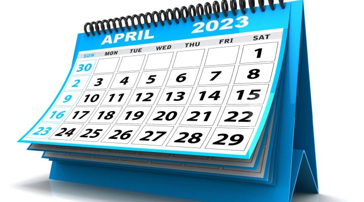 koledar poročanja za april 2023