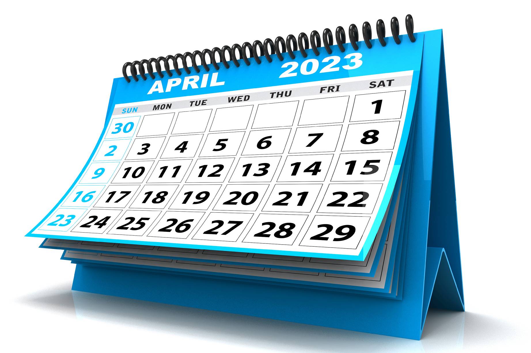 koledar poročanja za april 2023